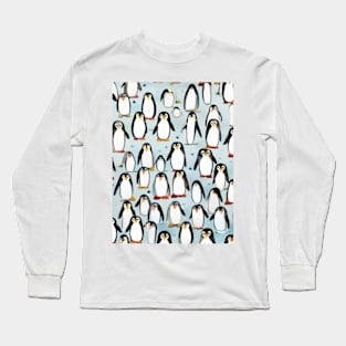 Cute penguin pattern gift ideas, penguins in the ice design Long Sleeve T-Shirt